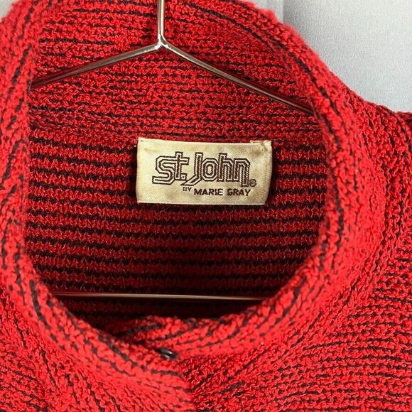 Vintage St. John Cropped Blazer Jacket Womens M Country Academia Quiet Luxury - Picture 7 of 9